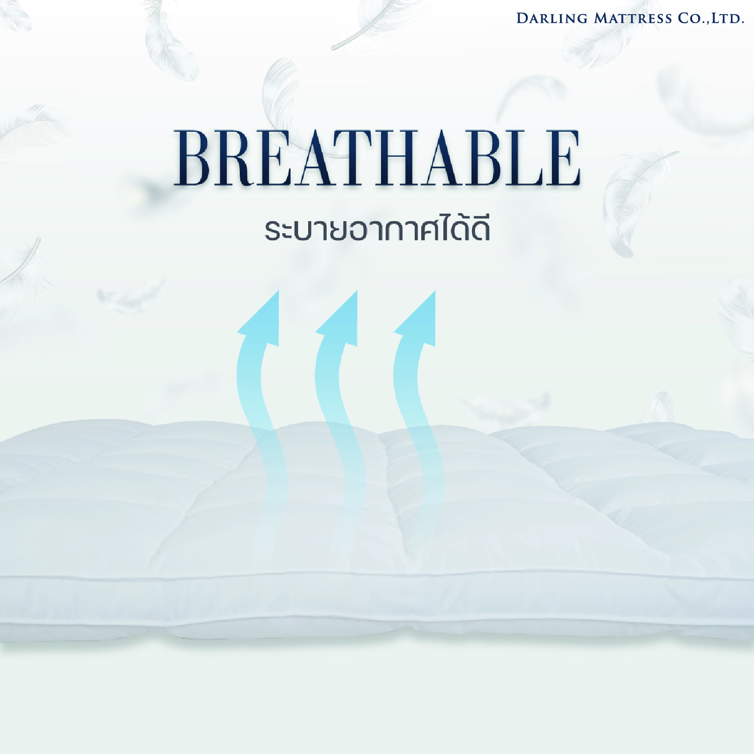 ท็อปเปอร์รองนอน 3.5 ฟุต DARLING MATTRESS รุ่นขนห่านเทียมหรือนาโนเจลรุ่นนุ่มฟู_5